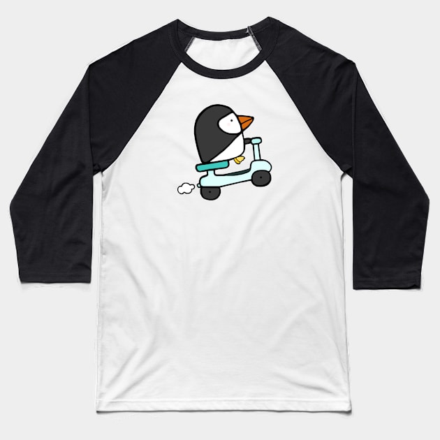 Puffin Zips Towards the Weekend Baseball T-Shirt by staceyromanart